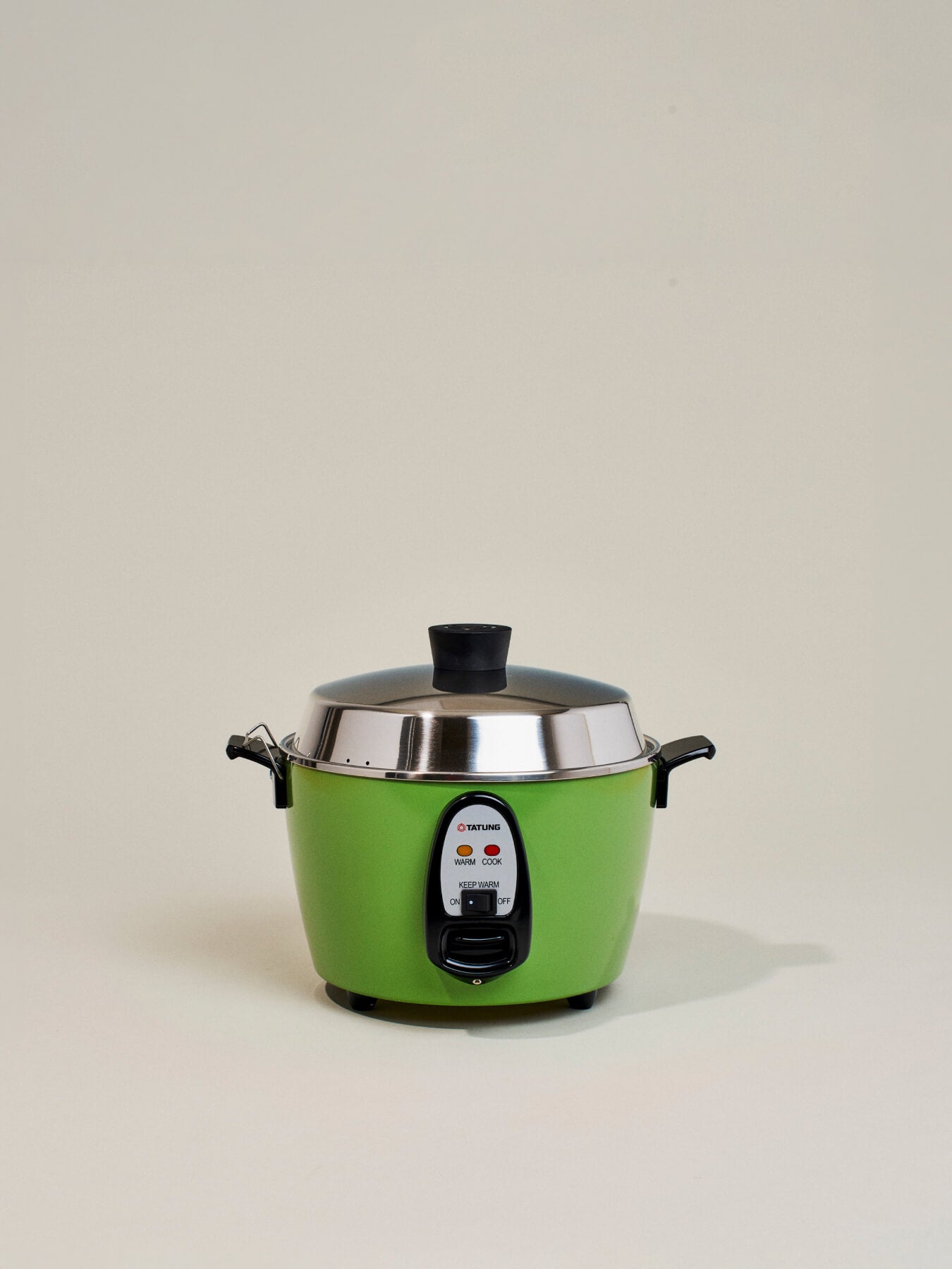 Tatung Electric Rice Cooker and Steamer (6-cup Stainless Steel), Green