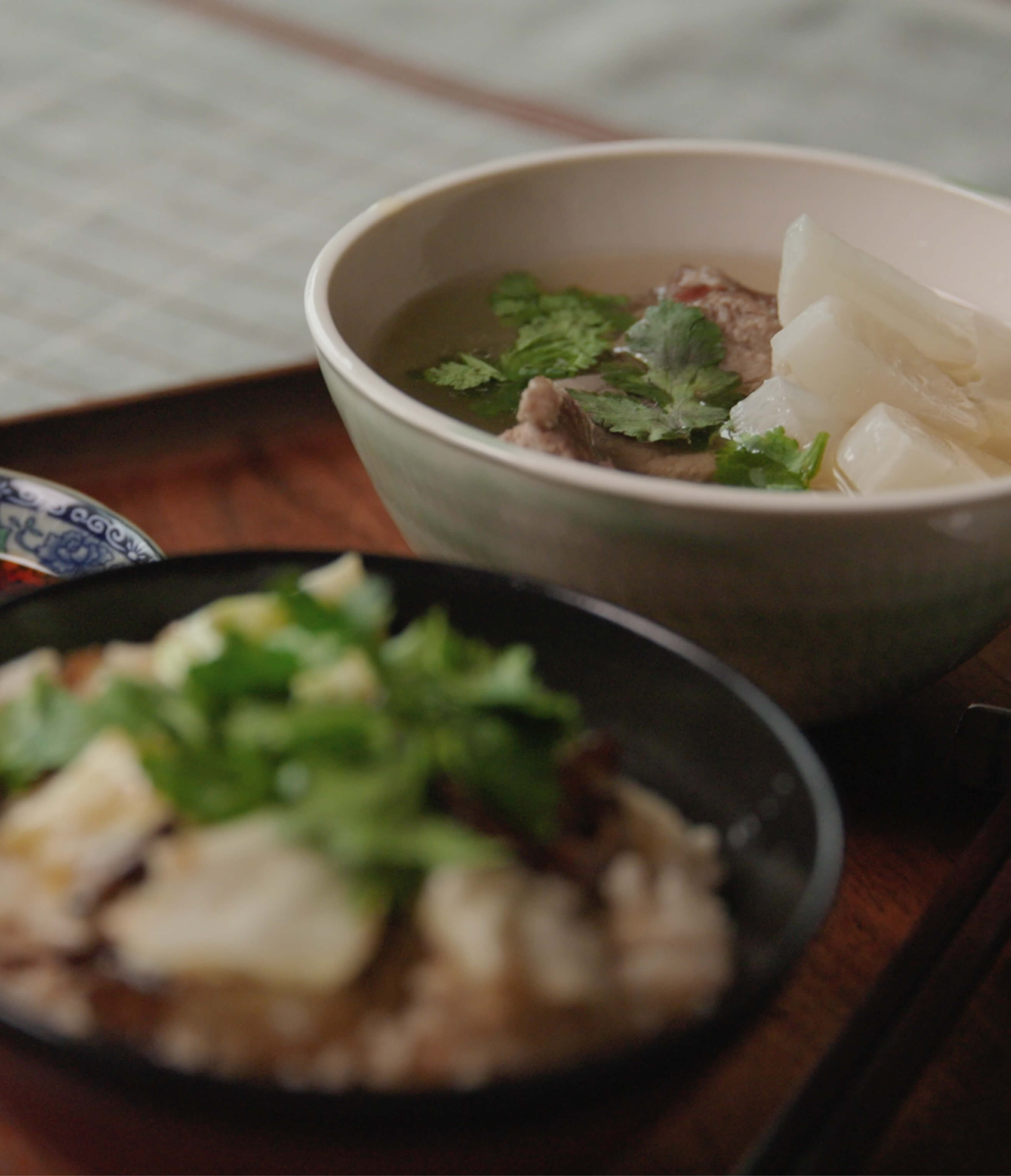 Cabbage Rice and Pork Rib Soup