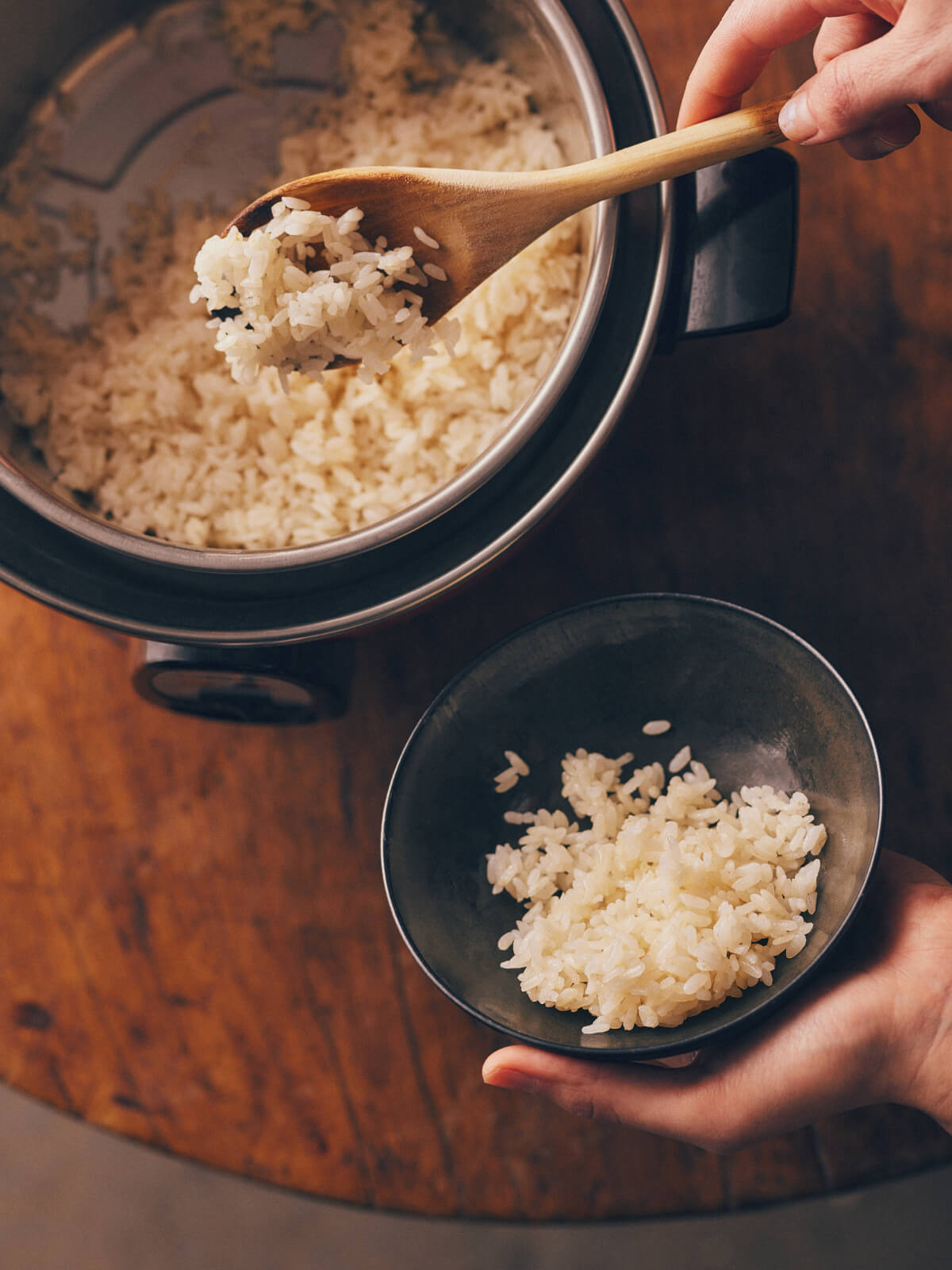 Steamed Rice in a Tatung