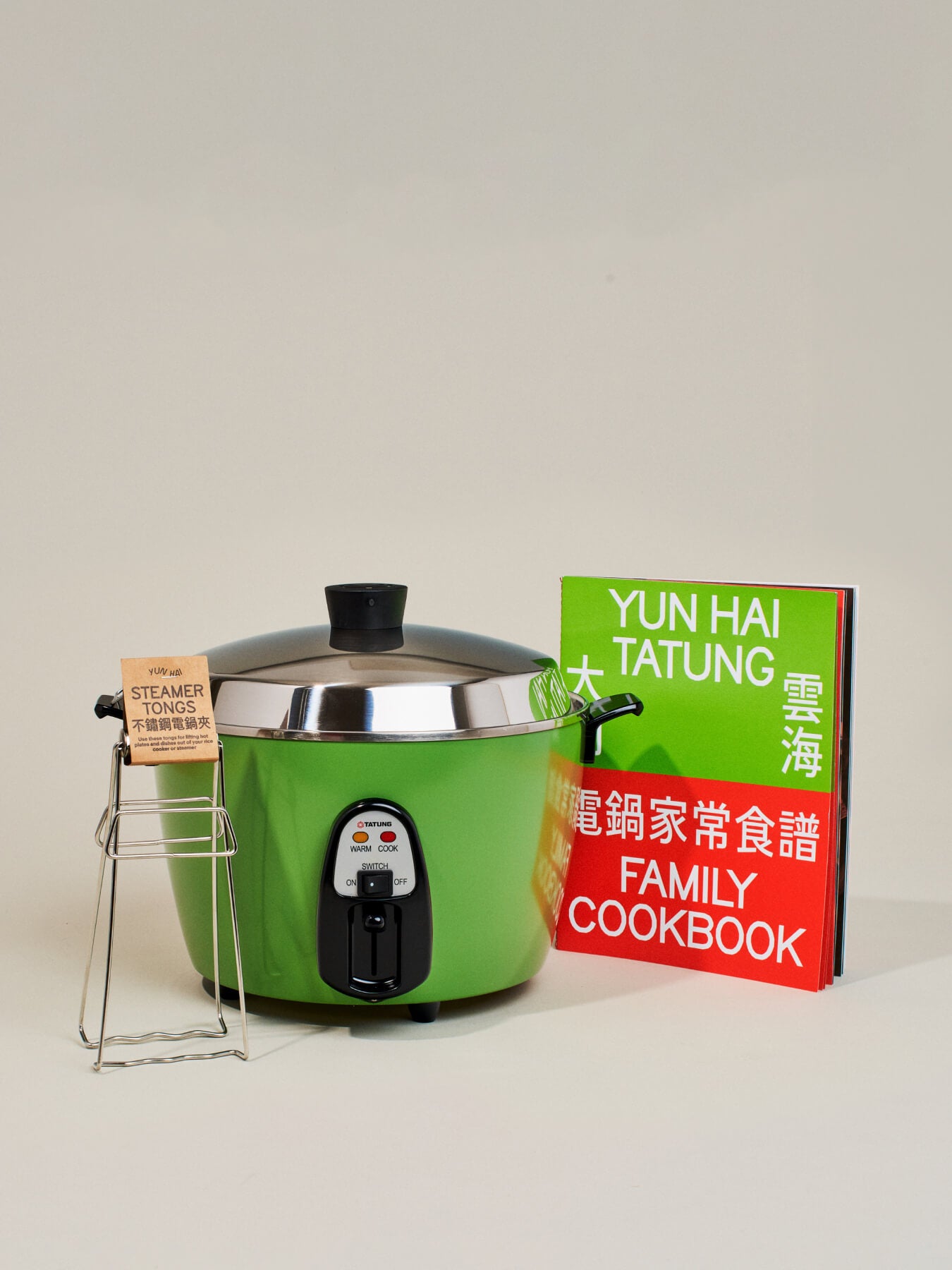 Tatung Electric Rice Cooker and Steamer (11-Cup Stainless Steel), Green